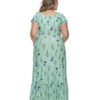 Vestido Plus Size Verde Floral