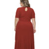 Vestido Midi Plus Size com Babado