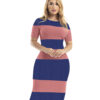 Vestido Tubinho Elegante Listras