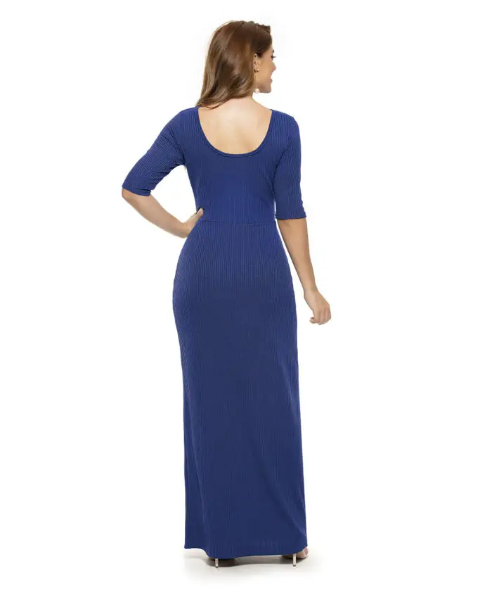Vestido Longo Feminino com Fenda