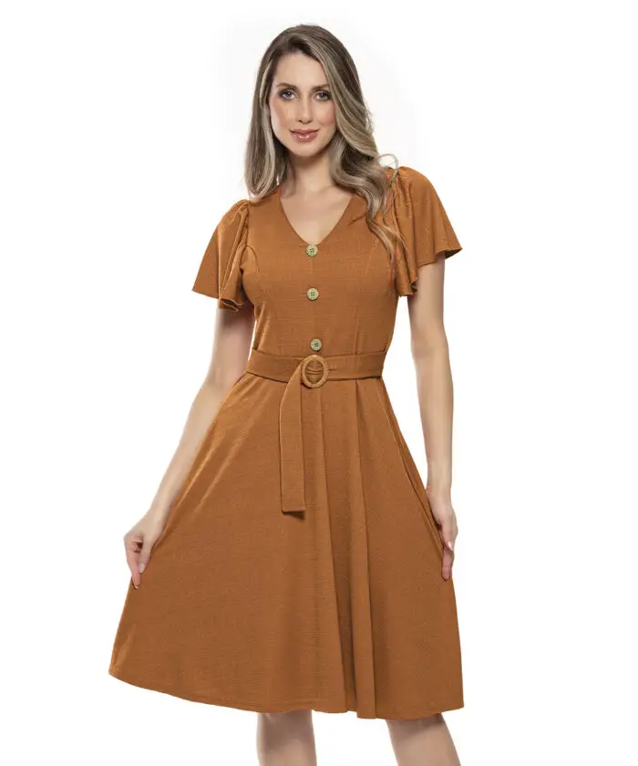 Vestido Alfaiataria Terracota