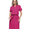 Vestido Rosa Com Bolsos