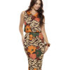 Vestido Floral Gola Canoa