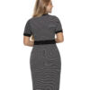 Vestido Tubinho Branco E Preto Canelado