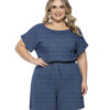 Macacão Feminino Plus Size Cotton