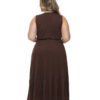 Vestido Plus Size Midi Marrom