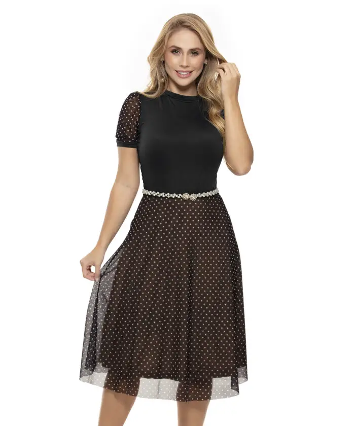 Vestido Tule Social