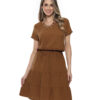 Vestido Soltinho Midi Marrom