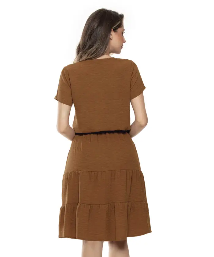Vestido Soltinho Midi Marrom