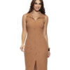 Vestido Social Tubinho Com Fenda