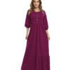 Vestido Longo Feminino Vinho