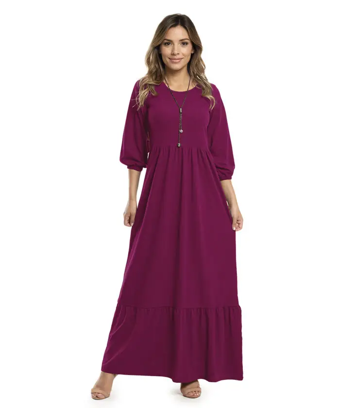 Vestido Longo Feminino Vinho
