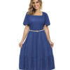 Vestido Soltinho Azul Poá
