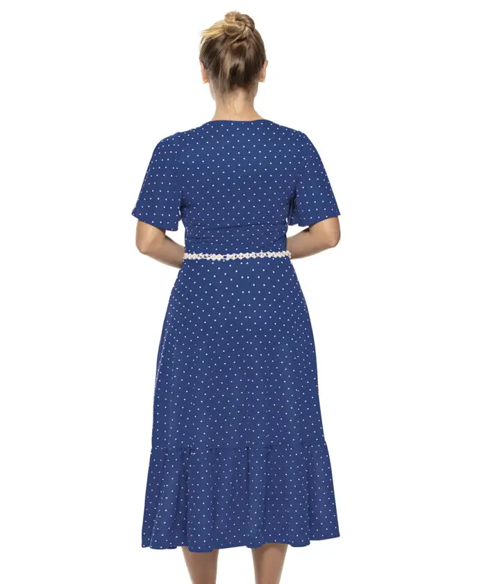 Vestido Soltinho Azul Poá