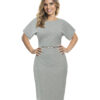 Vestido Elegante Cinza Claro