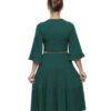 Vestido Moda Evangélica Verde Musgo