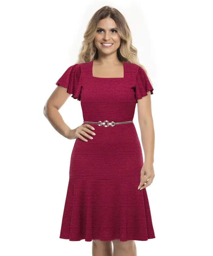 Vestido Evangélico Ameixa
