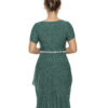 Vestido Social Feminino Poá Verde