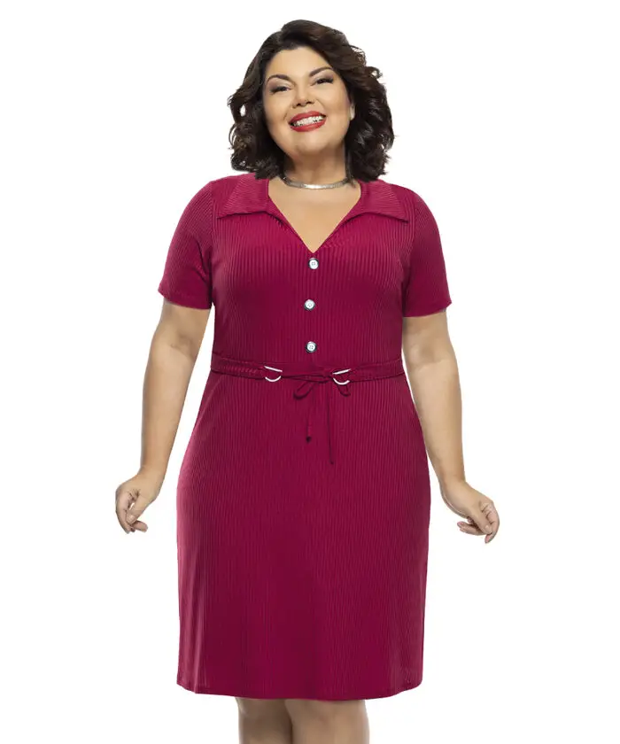 Vestido Plus Size Botões
