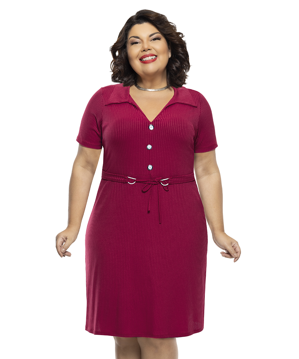 Vestido Plus Size Botões