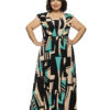 Vestido Longo Plus Size Com Babado