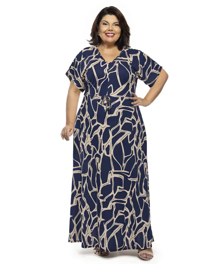 Vestido Longo Plus Size Soltinho