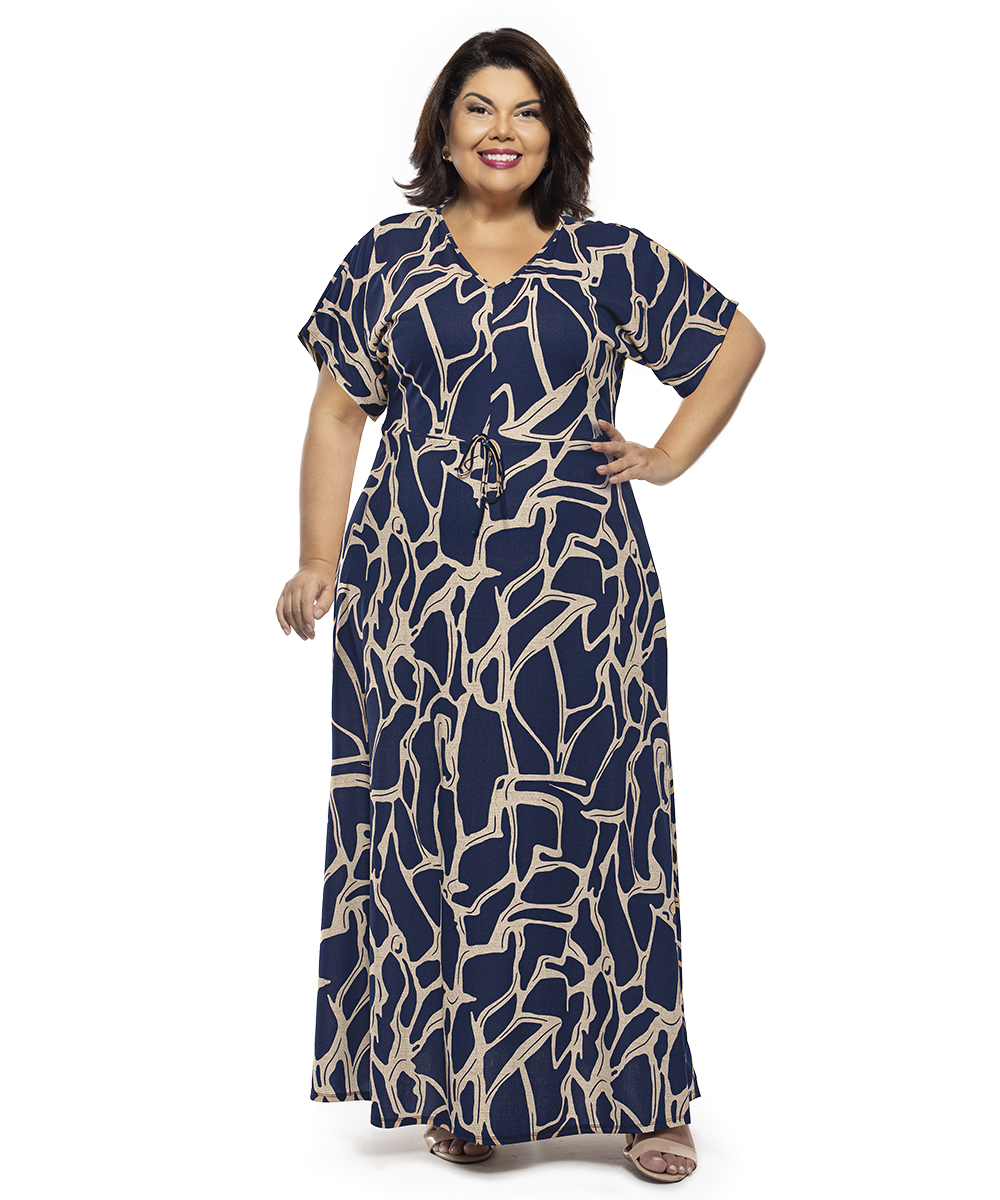 Vestido Longo Plus Size Soltinho