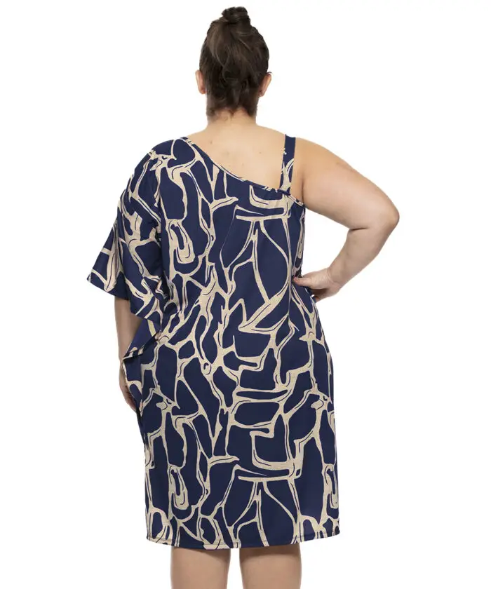 Vestido Plus Size Ombro Único
