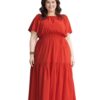 Vestido Longo Plus Size Vermelho