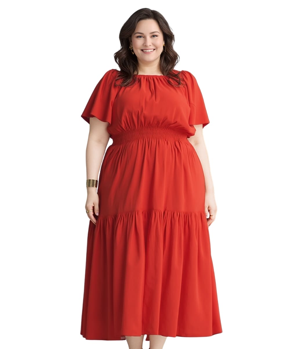 Vestido Longo Plus Size Vermelho