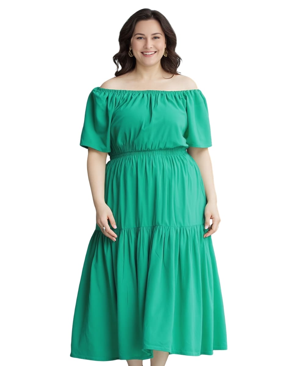 Vestido Longo Plus Size Verde