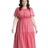 Vestido Longo Plus Size Rosê