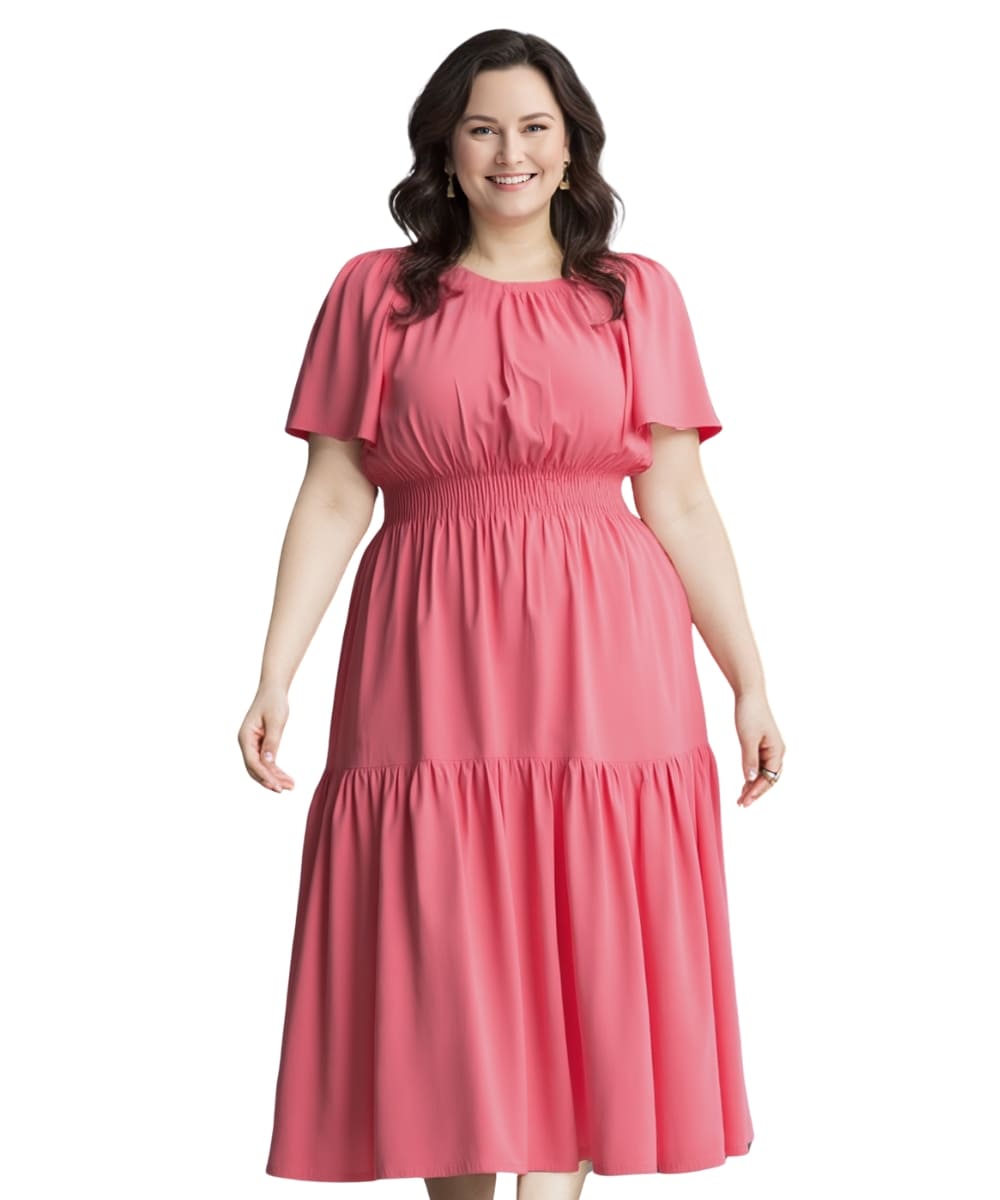 Vestido Longo Plus Size Rosê