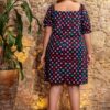 Vestido Plus Size Curto Poá