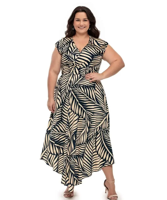 Vestido Plus Size Midi Floral