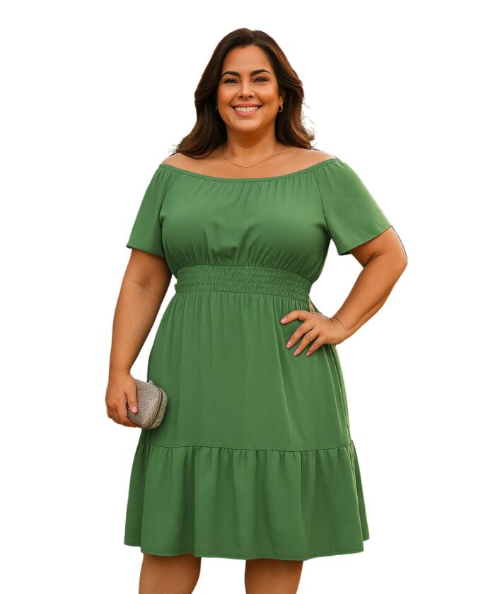 Vestido Plus Size Verde