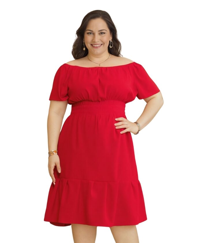 Vestido Plus Size Vermelho