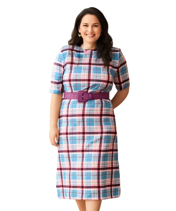 Vestido Plus Size Xadrez