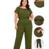 Macacão Plus Size Elegante Verde