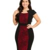 Vestido Tubinho Social Bordô