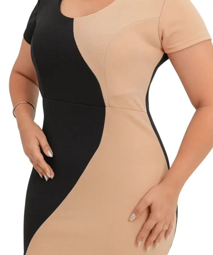 Vestido Tubinho Social Bege