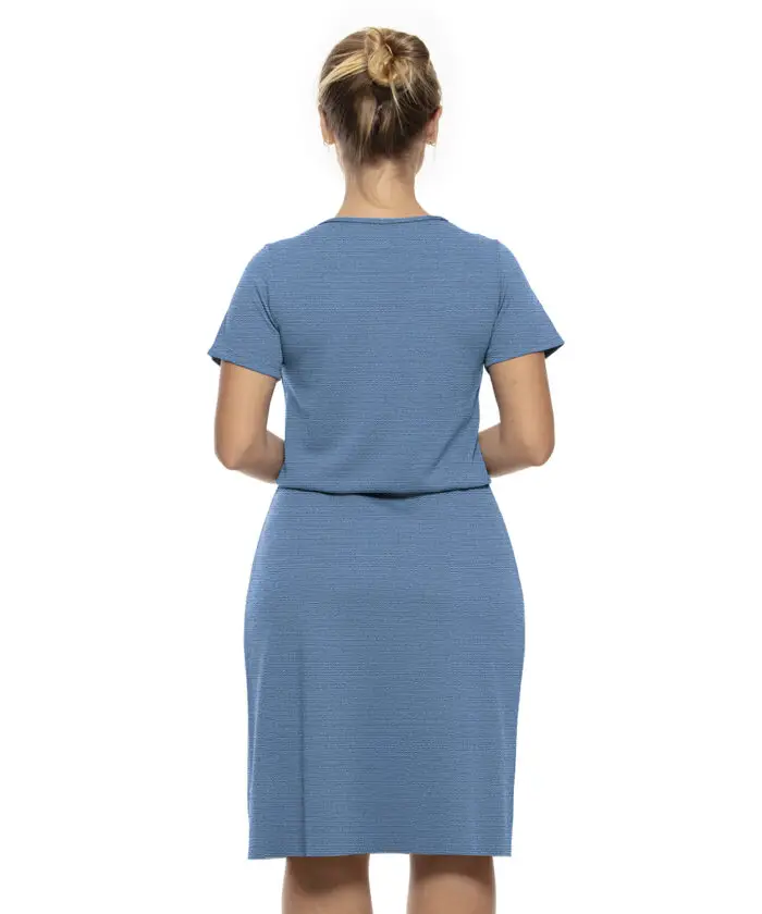 Vestido Social Feminino Azul - Imagem 2
