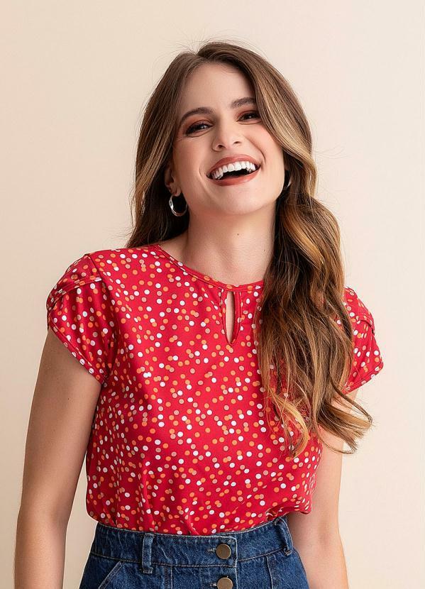 Blusa Poá Colorido Em Malha