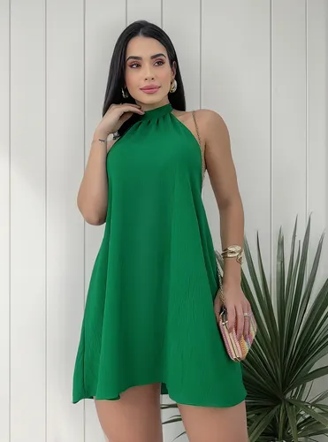 Feminino Vestido Soltinho Frente Unica