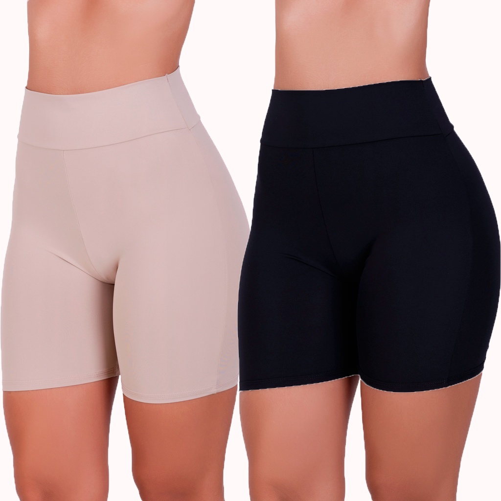 Kit 2 Short Anágua Modeladora Cintura Alta