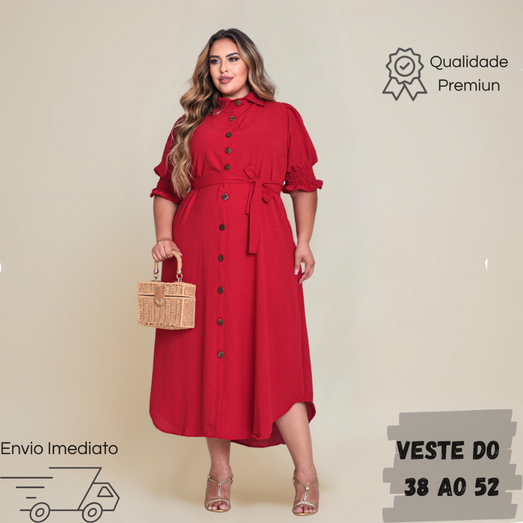 Vestido Chemise Feminino Camisão