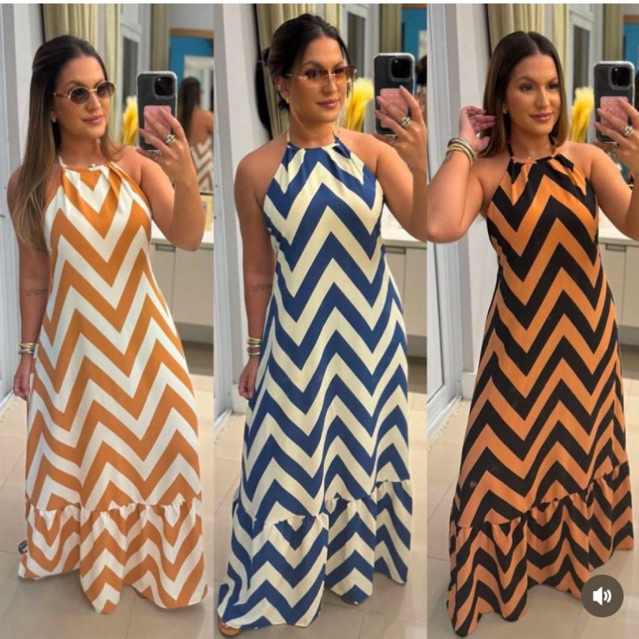 Vestido Feminino Longo Costa Nua Com Bojo