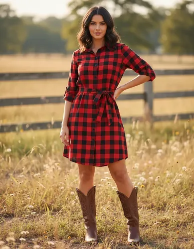 Vestido Festa Junina Xadrez Boho Country Com Amarração