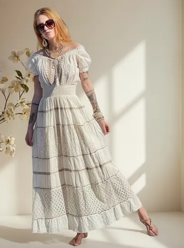 Vestido Indiano Bordado