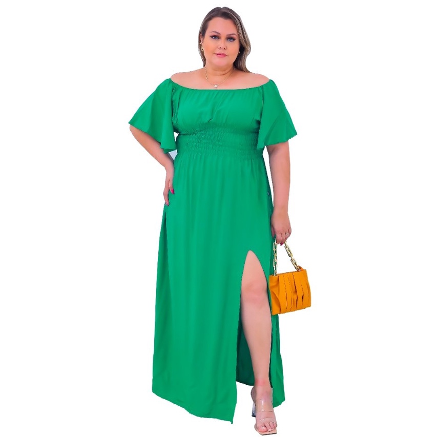 Vestido Longo Plus Size Ciganinha Elegante